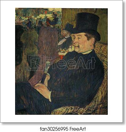 Free art print of Portrait of Monsieur Delaporte at the Jardin de Paris by Henri De Toulouse-Lautrec