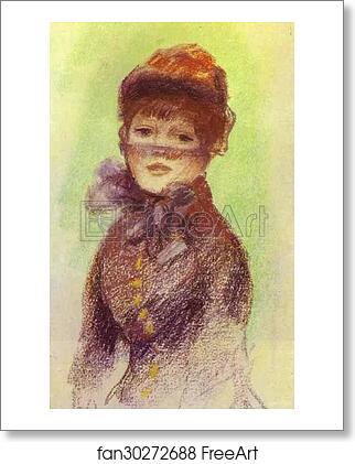 Free art print of Young Woman with a Veil by Pierre-Auguste Renoir