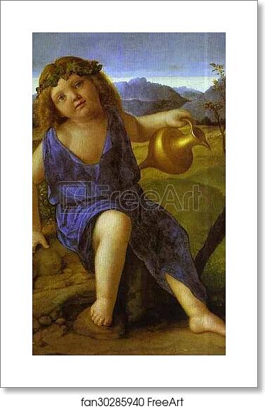 Free art print of The Infant Bacchus by Giovanni Bellini