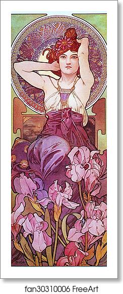 Free art print of Amethyst by Alphonse Mucha Free art print of Amethyst by Alphonse Mucha