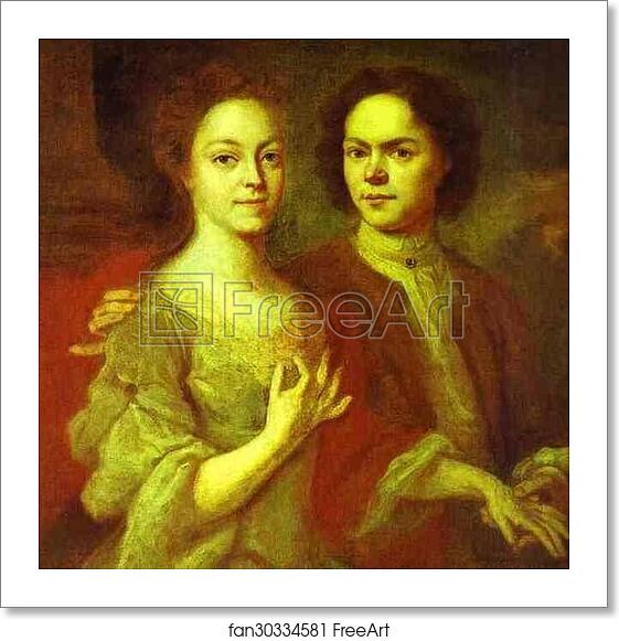 Free art print of Self-Portrait with Wife by Andrey Matveev