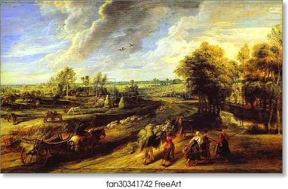 Free art print of Return of the Peasants from the Fields by Peter Paul Rubens