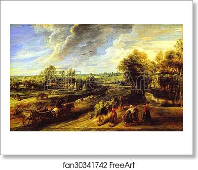 Free art print of Return of the Peasants from the Fields by Peter Paul Rubens