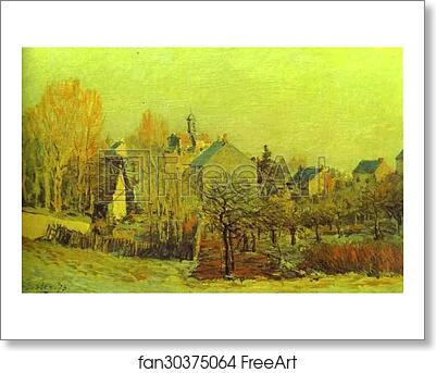 Free art print of Frost in Louveciennes by Alfred Sisley