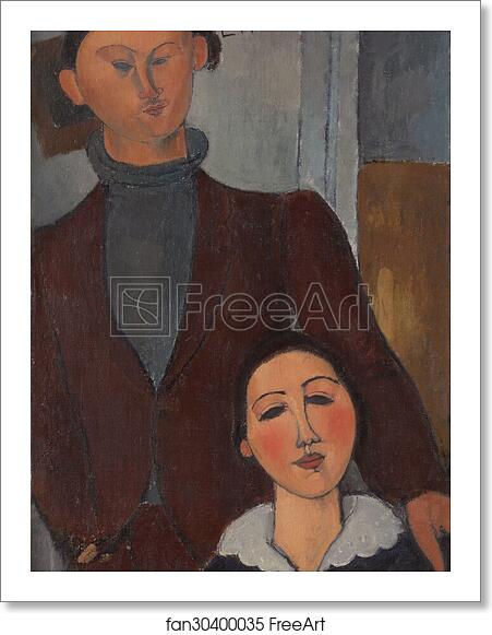 Free art print of Jacques and Berthe Lipchitz by Amedeo Modigliani