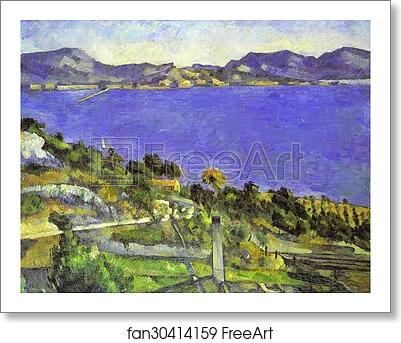 Free art print of L'Estaque by Paul Cézanne