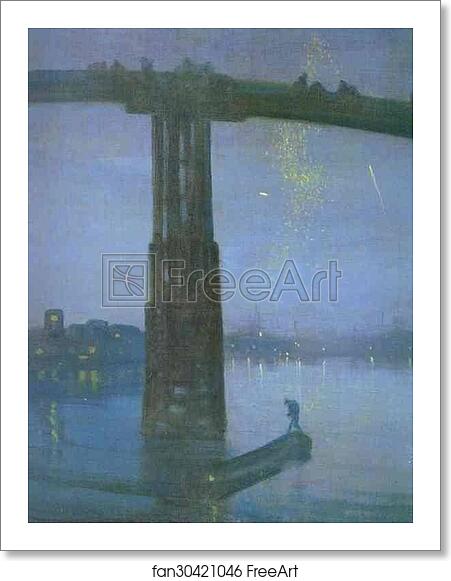 Free art print of Nocturne in Blue and Gold - Old Battersea Bridge by James Abbott Mcneill Whistler