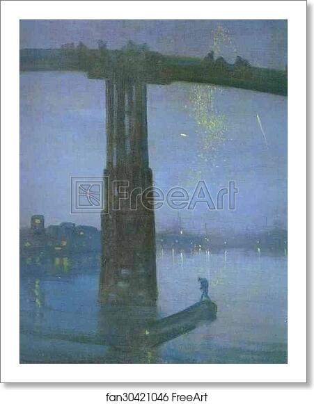 Free art print of Nocturne in Blue and Gold - Old Battersea Bridge by James Abbott Mcneill Whistler Free art print of Nocturne in Blue and Gold - Old Battersea Bridge by James Abbott Mcneill Whistler