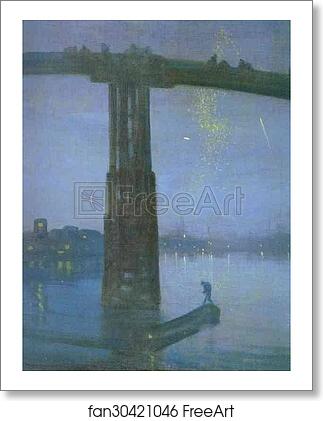 Free art print of Nocturne in Blue and Gold - Old Battersea Bridge by James Abbott Mcneill Whistler
