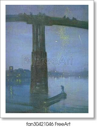 Free art print of Nocturne in Blue and Gold - Old Battersea Bridge by James Abbott Mcneill Whistler Free art print of Nocturne in Blue and Gold - Old Battersea Bridge by James Abbott Mcneill Whistler