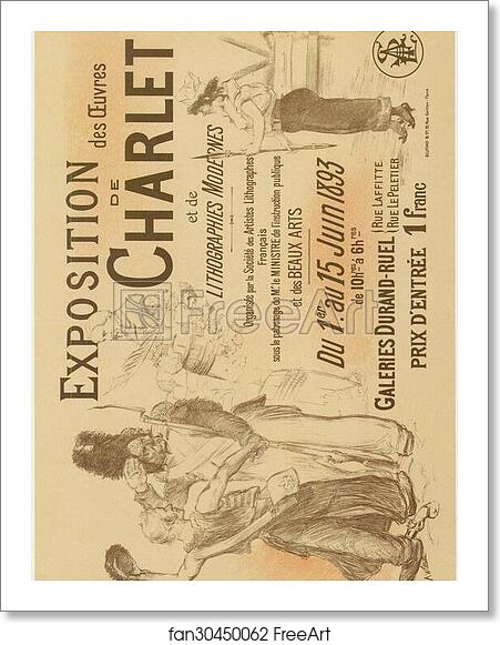 Free art print of Exposition Charlet by Adolphe Willette
