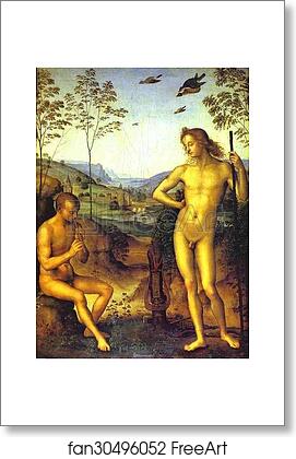 Free art print of Apollo and Marsyas by Pietro Perugino