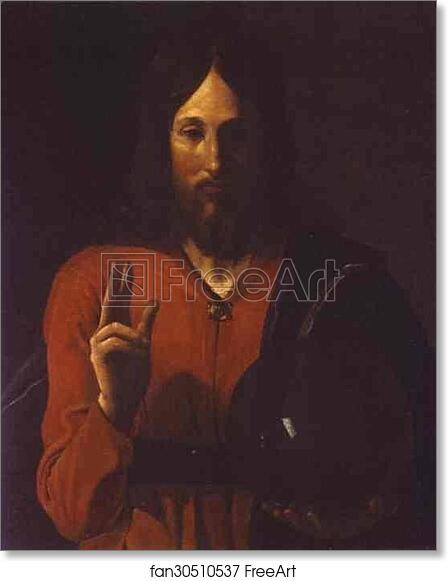 Free art print of Le Christ Bénissant by Georges De La Tour