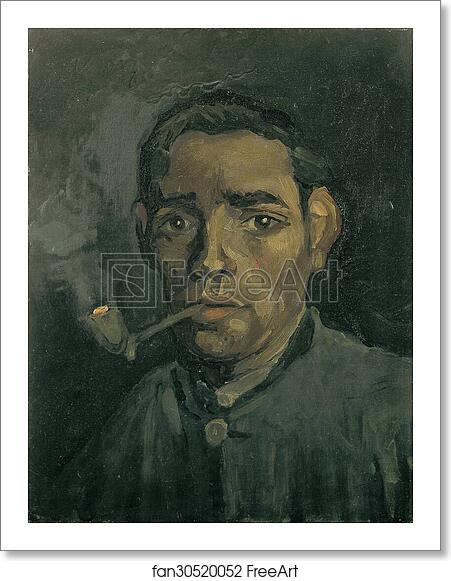 Free art print of Head of a man by Vincent Van Gogh