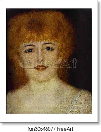 Free art print of Portrait of the Actress Jeanne Samary. Detail by Pierre-Auguste Renoir