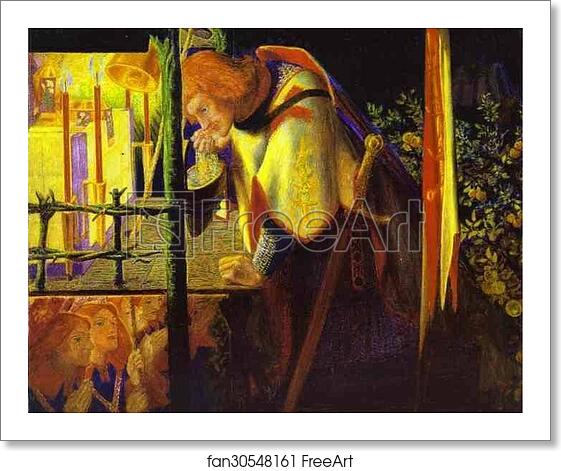 Free art print of Sir Galahad at the Ruined Chapel by Dante Gabriel Rossetti Free art print of Sir Galahad at the Ruined Chapel by Dante Gabriel Rossetti