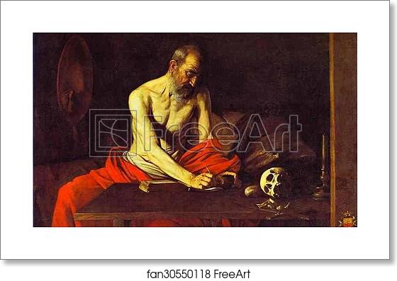 Free art print of St. Jerome by Caravaggio Free art print of St. Jerome by Caravaggio