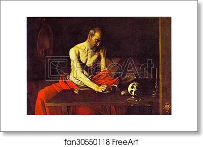 Free art print of St. Jerome by Caravaggio