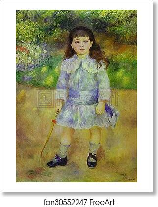 Free art print of Child with a Whip by Pierre-Auguste Renoir