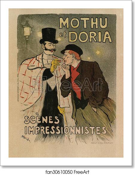 Free art print of Les Scènes impressionistes, "Mothu et Doria". by Théophile Steinlen Free art print of Les Scènes impressionistes, "Mothu et Doria". by Théophile Steinlen
