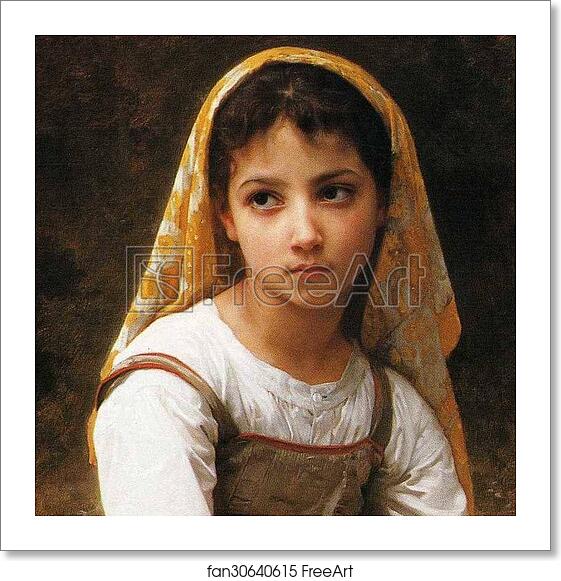 Free art print of Meditation. Detail by William-Adolphe Bouguereau Free art print of Meditation. Detail by William-Adolphe Bouguereau