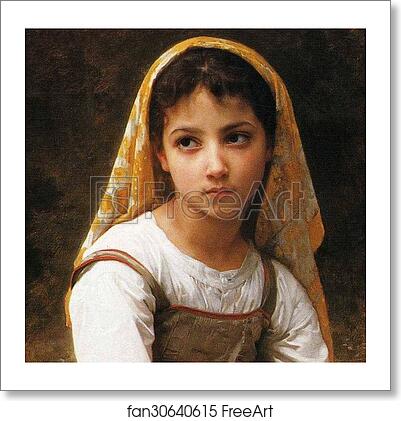 Free art print of Meditation. Detail by William-Adolphe Bouguereau