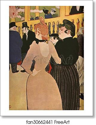 Free art print of Au Moulin Rouge (La Goulue et la Môme Fromage) by Henri De Toulouse-Lautrec