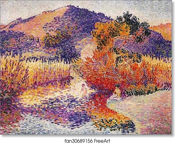 Free art print of River in Saint-Clair by Henri-Edmond Cross (Delacroix)