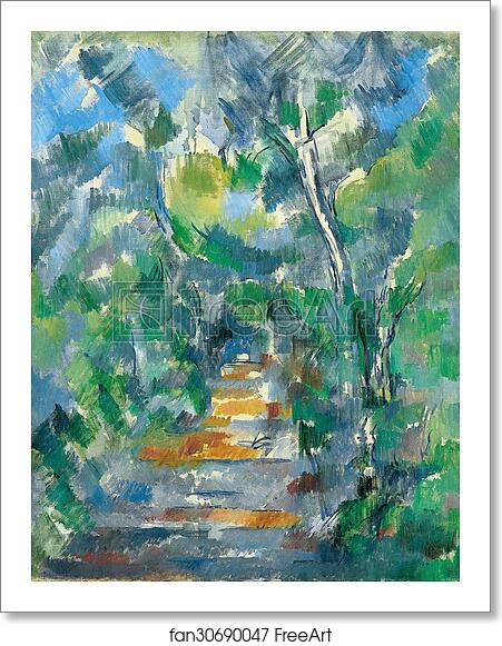 Free art print of Forest Scene (Path from Mas Jolie to Château noir) by Paul Cézanne