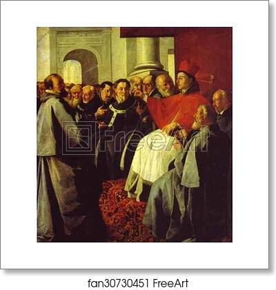 Free art print of St. Bonaventura at the Council of Lyons by Francisco De Zurbarán Free art print of St. Bonaventura at the Council of Lyons by Francisco De Zurbarán