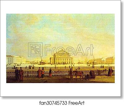 Free art print of The Big Theater in St. Petersburg by Johann Georg Mayr