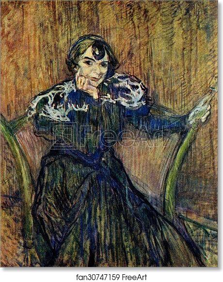 Free art print of Portrait of Berthe Bady by Henri De Toulouse-Lautrec
