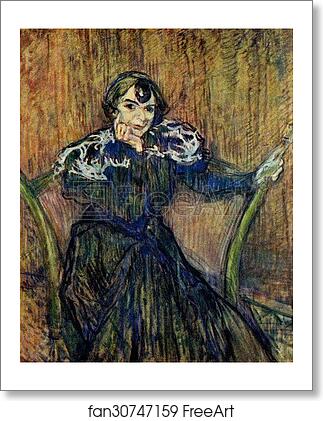 Free art print of Portrait of Berthe Bady by Henri De Toulouse-Lautrec