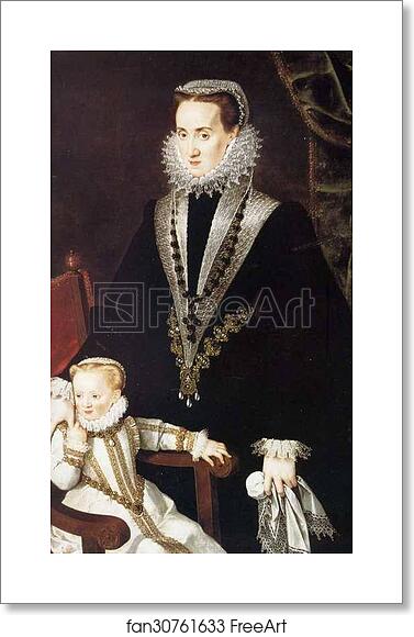 Free art print of Dona Maria Manrique de Lara y Pernstein and One of Her Daughters by Sofonisba Anguissola Free art print of Dona Maria Manrique de Lara y Pernstein and One of Her Daughters by Sofonisba Anguissola