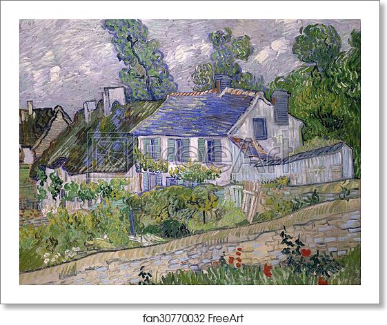 Free art print of Houses at Auvers / Houses in Auvers by Vincent Van Gogh Free art print of Houses at Auvers / Houses in Auvers by Vincent Van Gogh