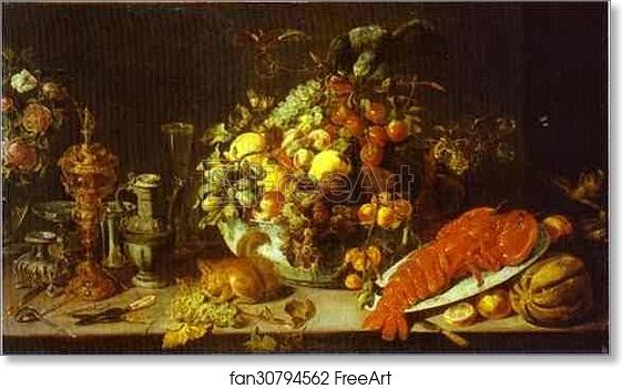 Free art print of A Banquet-Piece by Frans Snyders