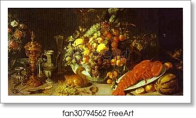 Free art print of A Banquet-Piece by Frans Snyders
