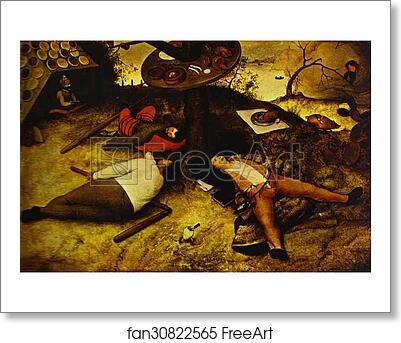 Free art print of The Land of Cockaigne by Pieter Bruegel The Elder