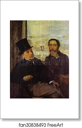 Free art print of Degas and Evariste de Valernes, Painter and a Friend of the Artist by Edgar Degas