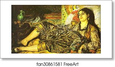 Free art print of Woman of Algiers by Pierre-Auguste Renoir