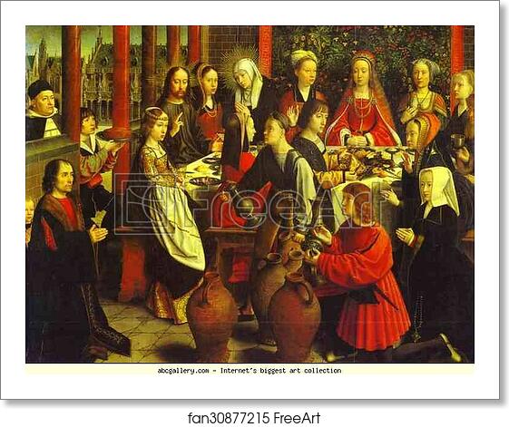 Free art print of The Marriage at Cana by Gerard David