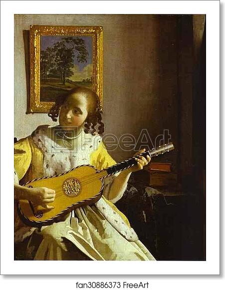 Free art print of The Guitar Player by Jan Vermeer Free art print of The Guitar Player by Jan Vermeer
