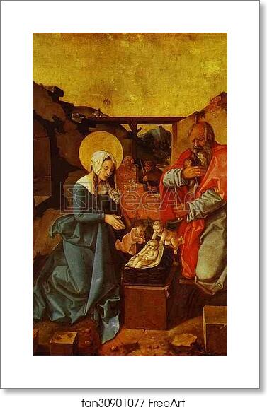 Free art print of The Nativity by Hans Baldung, Called Grien Free art print of The Nativity by Hans Baldung, Called Grien