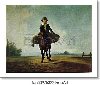 Free art print of The Mill Boy: The Boonville Juvenile Clay Club Banner by George Caleb Bingham