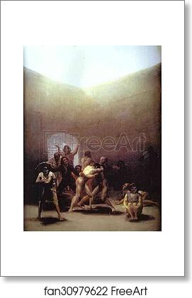 Free art print of The Yard of Madhouse by Francisco De Goya Y Lucientes