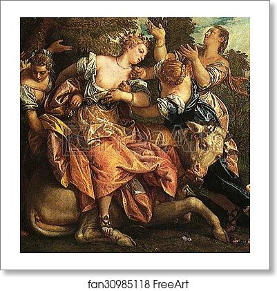 Free art print of The Rape of Europa. Detail by Paolo Veronese
