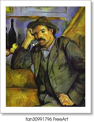 Free art print of The Smoker by Paul Cézanne