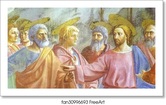 Free art print of Rendering of the Tribute Money. Detail by Masaccio Free art print of Rendering of the Tribute Money. Detail by Masaccio