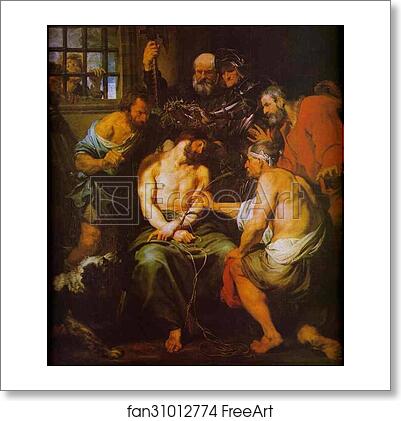 Free art print of The Crowning with Thorns by Sir Anthony Van Dyck