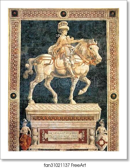 Free art print of Monument to Niccolò da Tolentino by Andrea Del Castagno
